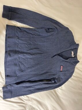 Vineyard Vines Women’s Heather Navy Quarter-Zip Pullover